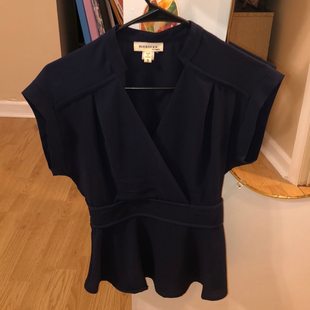 Business casual navy blouse